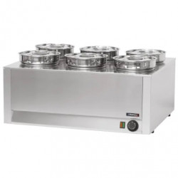 Bain-marie à sauce 6 cuves